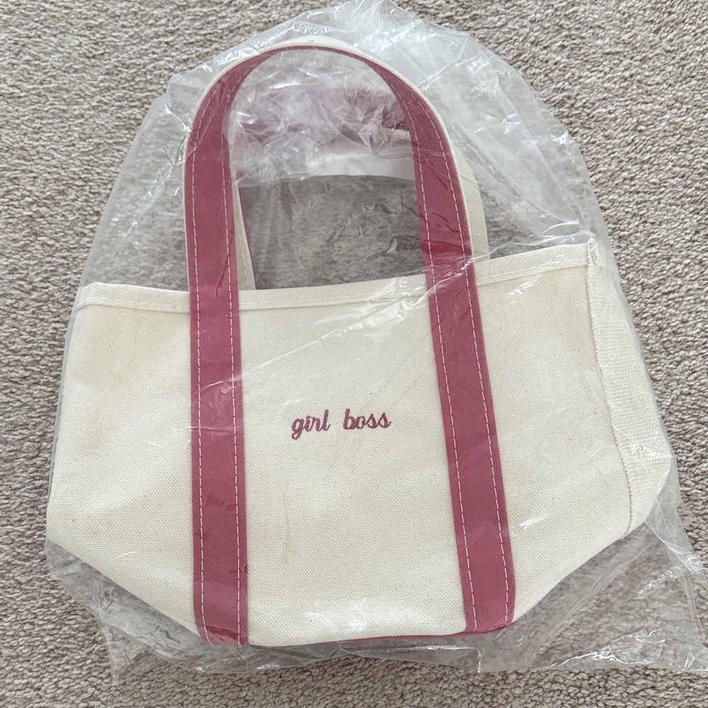 LL BEAN  Girl Boss Canvas Tote Bag - Vintage Rose